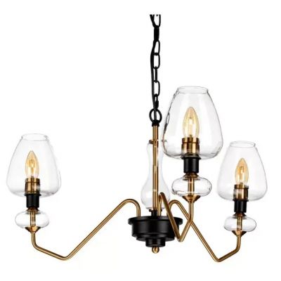 Elstead Lighting Armand lampa wisząca 3x40 W czarna-postarzany mosiądz DL-ARMAND3-AB