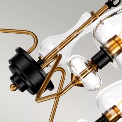 Elstead Lighting Armand lampa wisząca 3x40 W czarna-postarzany mosiądz DL-ARMAND3-AB