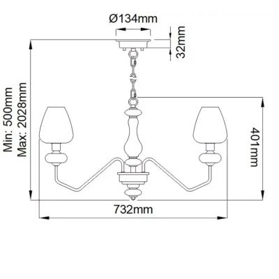 Elstead Lighting Armand lampa wisząca 5x40 W czarna-postarzany mosiądz DL-ARMAND5-AB