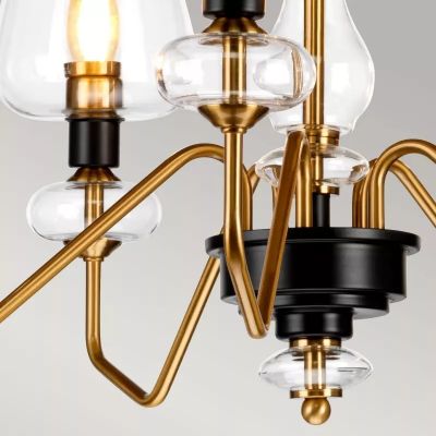 Elstead Lighting Armand lampa wisząca 5x40 W czarna-postarzany mosiądz DL-ARMAND5-AB