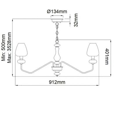 Elstead Lighting Armand lampa wisząca 8x40 W czarna-postarzany mosiądz DL-ARMAND8-AB
