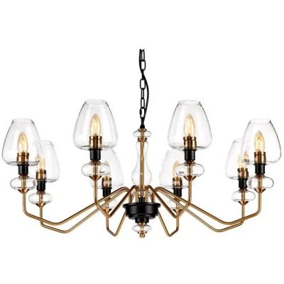 Elstead Lighting Armand lampa wisząca 8x40 W czarna-postarzany mosiądz DL-ARMAND8-AB