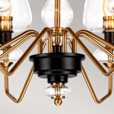 Elstead Lighting Armand lampa wisząca 8x40 W czarna-postarzany mosiądz DL-ARMAND8-AB