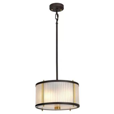Elstead Lighting Corona lampa wisząca 2x60 W ciemno brązowy/postarzany mosiądz DL-CORONA-2P-BAB