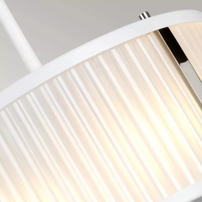 Elstead Lighting Corona lampa wisząca 2x60 W polerowany nikiel/satynowa biel DL-CORONA-2P-WPN