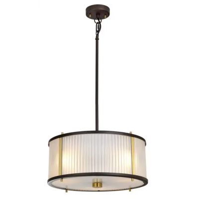 Elstead Lighting Corona lampa wisząca 3x60 W ciemno brązowy/postarzany mosiądz DL-CORONA-3P-BAB