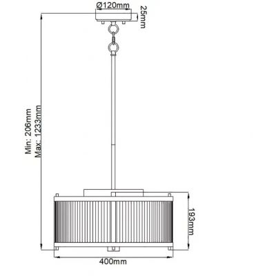 Elstead Lighting Corona lampa wisząca 3x60 W ciemno brązowy/postarzany mosiądz DL-CORONA-3P-BAB