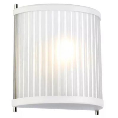 Elstead Lighting Corona kinkiet 1x60 W polerowany nikiel/satynowa biel DL-CORONA1-WPN