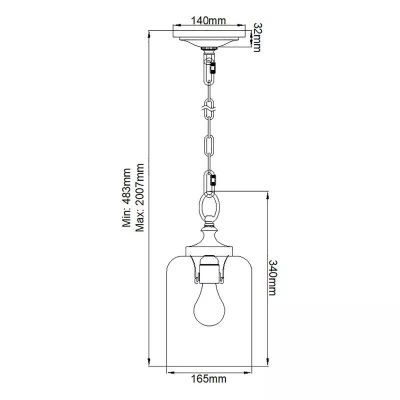 Elstead Lighting Hounslow lampa wisząca 1x60 W miedź FE-HOUNSLOW-P-BB