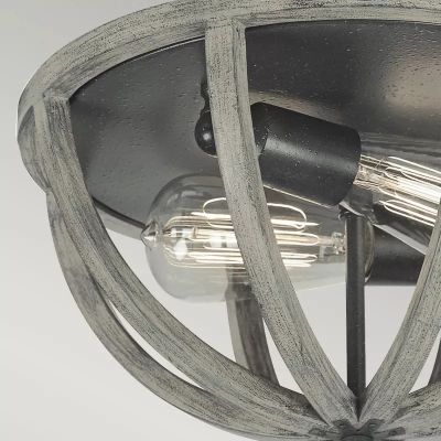 Elstead Lighting Allier plafon 2x60 W antyczne żelazo/postarzane drewno FE-ALLIER-F-WW