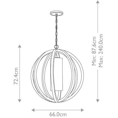 Elstead Lighting Allier lampa wisząca 1x60 W drewno FE-ALLIER-P-L-LW