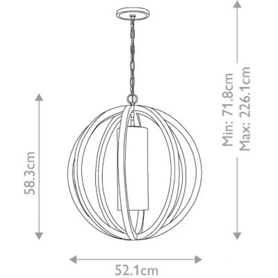 Elstead Lighting Allier lampa wisząca 1x60 W drewno FE-ALLIER-P-S-LW