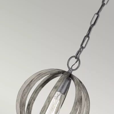 Elstead Lighting Allier lampa wisząca 1x60 W antyczne żelazo, postarzane drewno FE-ALLIER-P-WW