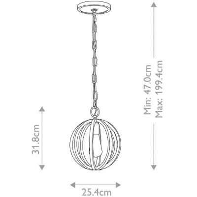 Elstead Lighting Allier lampa wisząca 1x60 W antyczne żelazo, postarzane drewno FE-ALLIER-P-WW