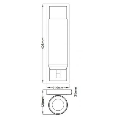 Elstead Lighting Amalia kinkiet 1x3 W polerowany chrom FE-AMALIA1-LBATH