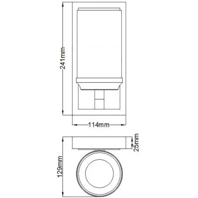 Elstead Lighting Amalia kinkiet 1x3 W polerowany chrom FE-AMALIA1-SBATH