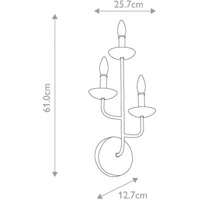 Elstead Lighting Annie kinkiet 3x40 W teksturowana biel FE-ANNIE3-PSW