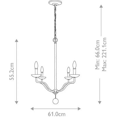 Elstead Lighting Annie lampa wisząca 4x40 W teksturowana biel FE-ANNIE4-PSW