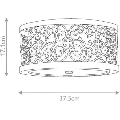 Elstead Lighting Arabesque plafon 2x40 W srebrna patyna FE-ARABESQUE-F