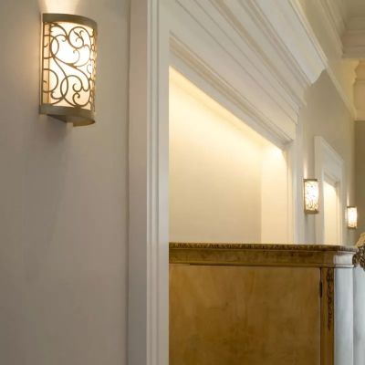 Elstead Lighting Arabesque kinkiet 1x60 W srebrna patyna FE-ARABESQUE1