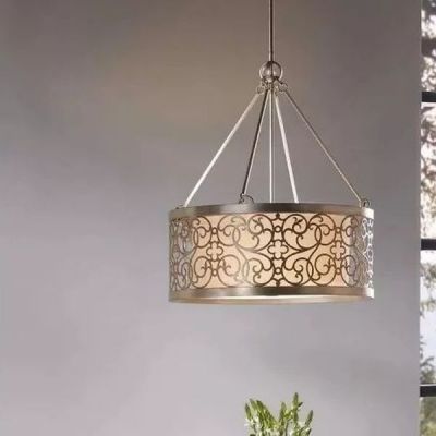 Elstead Lighting Arabesque lampa wisząca 4x60 W srebrna patyna FE-ARABESQUE4