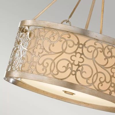 Elstead Lighting Arabesque lampa wisząca 4x60 W srebrna patyna FE-ARABESQUE4