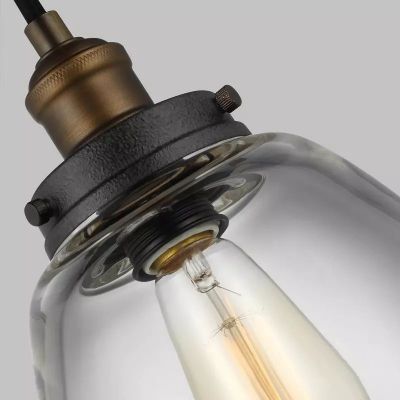 Elstead Lighting Baskin lampa wisząca 1x60 W mosiądz FE-BASKIN-P-B-BR