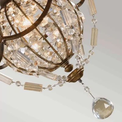 Elstead Lighting Bellini lampa wisząca 1x60 W brązowa FE-BELLINI-P
