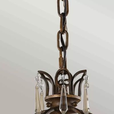 Elstead Lighting Bellini lampa wisząca 1x60 W brązowa FE-BELLINI-P