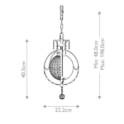 Elstead Lighting Bellini lampa wisząca 1x60 W brązowa FE-BELLINI-P