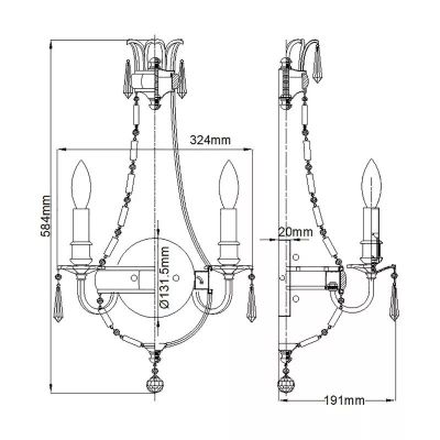 Elstead Lighting Bellini kinkiet 1x60 W brązowy FE-BELLINI-W3