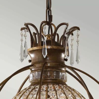 Elstead Lighting Bellini lampa wisząca 3x60 W brązowa FE-BELLINI3