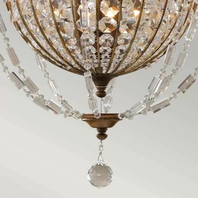 Elstead Lighting Bellini lampa wisząca 3x60 W brązowa FE-BELLINI3
