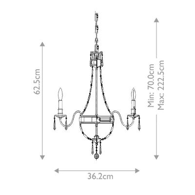 Elstead Lighting Bellini lampa wisząca 4x60 W brązowa FE-BELLINI4