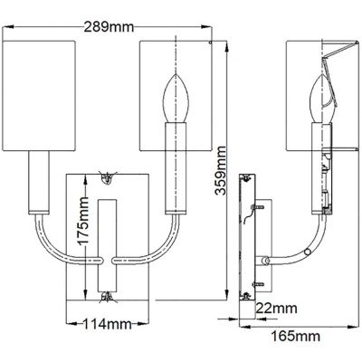 Elstead Lighting Brianna kinkiet 2x60 W mosiądz oksydowany FE-BRIANNA2-BB