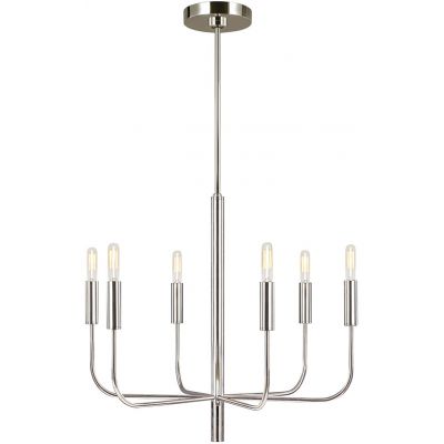 Elstead Lighting Brianna lampa wisząca 6x60 W nikiel polerowany FE-BRIANNA6-PN