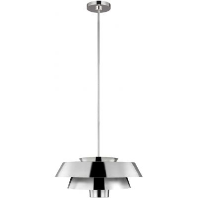 Elstead Lighting Brisbin lampa wisząca 1x60 W nikiel polerowany FE-BRISBIN-PN