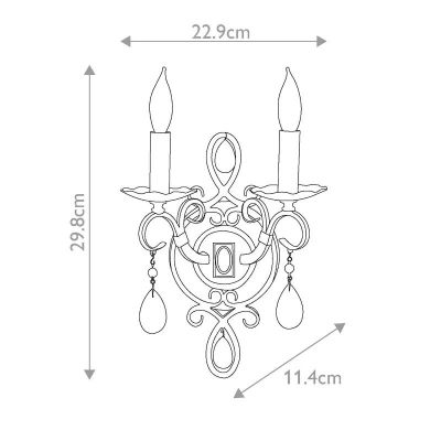 Elstead Lighting Chateau kinkiet 2x60 W brązowy FE-CHATEAU2