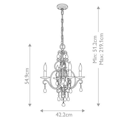 Elstead Lighting Chateau lampa podsufitowa 4x60 W brązowa FE-CHATEAU4