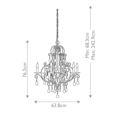 Elstead Lighting Chateau lampa wisząca 6x60 W brązowa FE-CHATEAU6