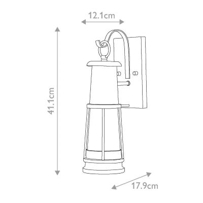 Elstead Lighting Chelsea Harbor kinkiet zewnętrzny 1x60 W szary FE-CHELSEAHBR2