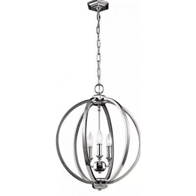 Elstead Lighting Corinne lampa wisząca 3x60 W nikiel FE-CORINNE-3P-M