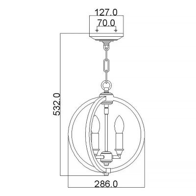 Elstead Lighting Corinne lampa wisząca 3x60 W nikiel FE-CORINNE-3P-S