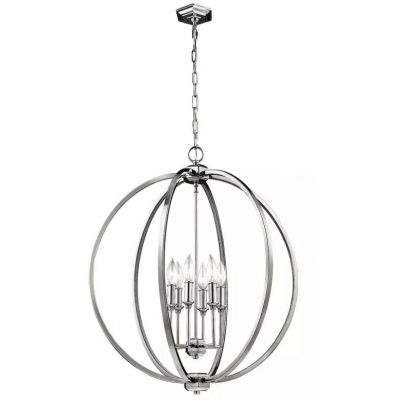 Elstead Lighting Corinne lampa wisząca 6x60 W nikiel FE-CORINNE-6P-L