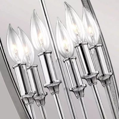 Elstead Lighting Corinne lampa wisząca 6x60 W nikiel FE-CORINNE-6P-L