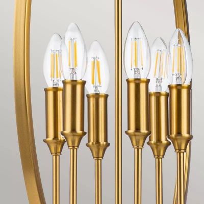 Elstead Lighting Corinne lampa wisząca 6x60 W mosiądz FE-CORINNE-6P-L-BB