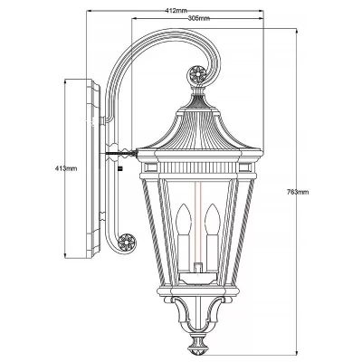 Elstead Lighting Cotswold Lane kinkiet zewnętrzny 1x60 W czarny FE-COTSLN2-L-BK