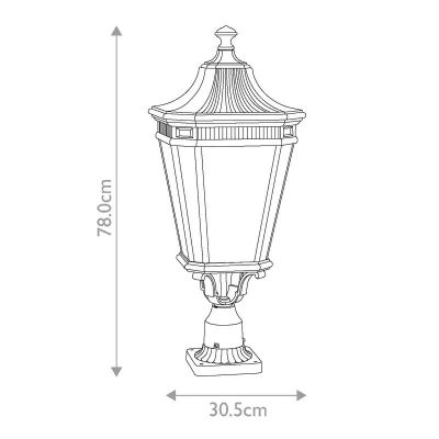 Elstead Lighting Cotswold Lane lampa stojąca zewnętrzna 1x60 W czarna FE-COTSLN3-L-BK