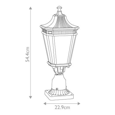 Elstead Lighting Cotswold Lane lampa stojąca zewnętrzna 2x60 W czarna FE-COTSLN3-M-BK