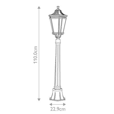 Elstead Lighting Cotswold Lane lampa stojąca zewnętrzna 2x60 W czarna FE-COTSLN4-M-BK